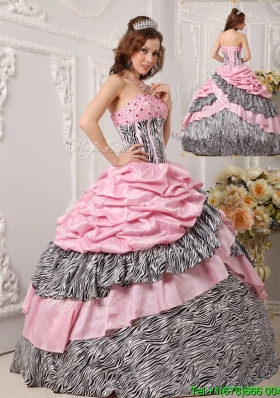 2016 Perfect Ball Gown Strapless Quinceanera Gowns in Multi Color