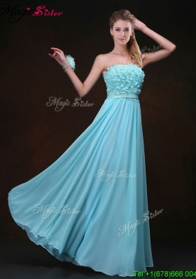 Beautiful Empire Strapless Bridesmaid Dresses with Appliques
