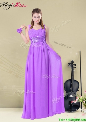2016 Plus Size Straps Empire Ruching Prom Dresses