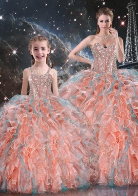 Gorgeous Ball Gown Princesita Dress with Beading and Ruffles for Fall