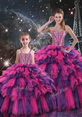 New Style Ball Gown Princesita Dress with Beading and Ruffled Layers for Fall