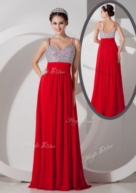 Classical Empire Straps Beading Pageant Dresses for Evenin