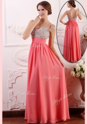 Most Popular Empire Straps Watermelon  Pageant  Dress for Celebrity