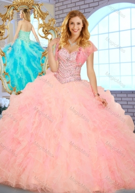 Lovely Ball Gown Sweetheart Quinceanera Dresses with Beading and Ruffles