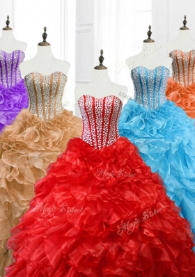 Custom Make Ball Gown Sweetheart Quinceanera Dresses with Beading
