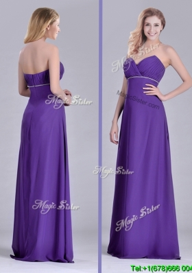 Column Sweetheart Ruching Purple Cheap Dress for Celebrity