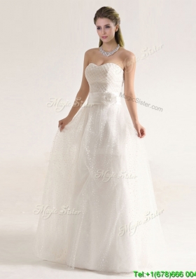 Fashionable Beaded and Sashes Wedding Dresses with Empire