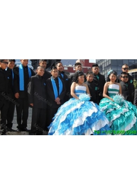 Affordable Taffeta and Tulle Two Tone Quinceanera Package with Ruffled Layers