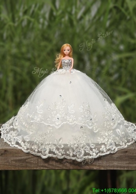 Top Seller Tulle Quinceanera Doll Dress in White