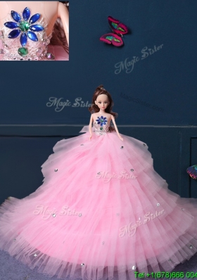 New Arrivals Tulle Quinceanera Doll Dress in Baby Pink