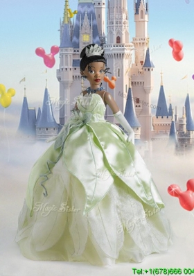 The Princess and the Frog Sturning Yellow Green Quinceanera Doll Dress