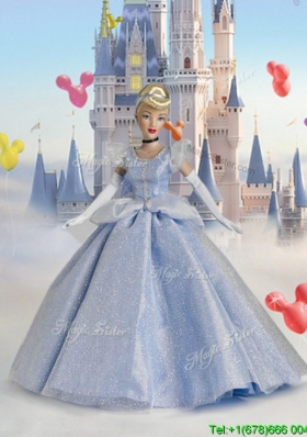 Cinderella Perfect Tulle Quinceanera Doll Dress in Light Blue