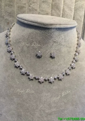 Lovely Jewelry Set with Flower Shaped Rhinestone for Wedding