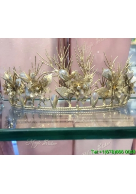 Perfect Tiara with Rhinestones and Floral Alloy