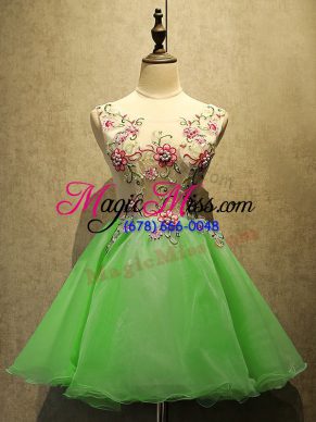 Mini Length Lace Up Homecoming Dress for Prom and Party with Embroidery