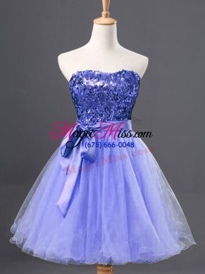 New Style Tulle Sleeveless Mini Length Prom Party Dress and Sequins