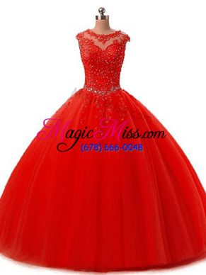 Sleeveless Lace Up Floor Length Beading and Lace Quinceanera Dresses