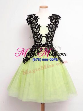 Most Popular Sleeveless Lace Lace Up Wedding Party Dress