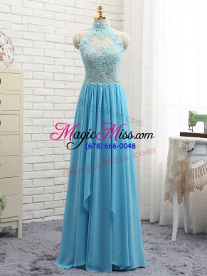 Sumptuous Chiffon Sleeveless Floor Length and Lace