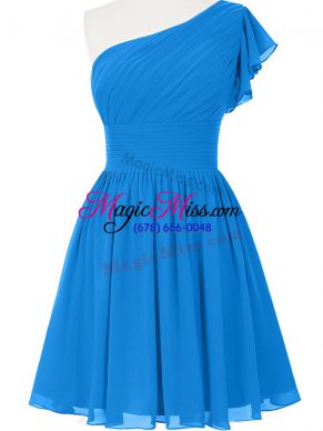 Fantastic Chiffon Sleeveless Mini Length Dress for Prom and Ruching
