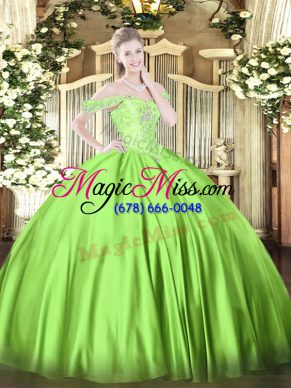 Charming Floor Length Quinceanera Dresses Off The Shoulder Sleeveless Lace Up
