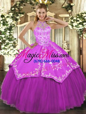 Gorgeous Sleeveless Beading and Embroidery Lace Up Quinceanera Gown