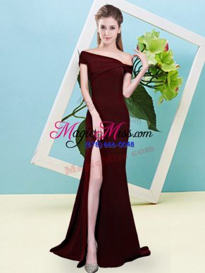 Sophisticated Sleeveless Zipper Floor Length Ruching Wedding Party Dress