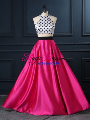 Simple Sleeveless Lace Up Floor Length Ruching Dress for Prom