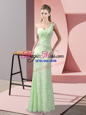 Fabulous Column/Sheath Beading and Lace Homecoming Dress Criss Cross Lace Sleeveless Floor Length
