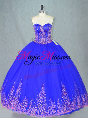 Glittering Sweetheart Sleeveless Tulle Quinceanera Dress Beading Lace Up