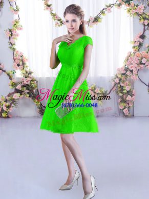 Gorgeous Mini Length A-line Cap Sleeves Quinceanera Dama Dress Lace Up