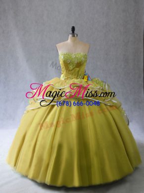Beautiful Lace Up Sweet 16 Dresses Olive Green for Sweet 16 and Quinceanera with Appliques and Ruffles Brush Train