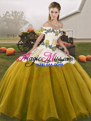 Custom Fit Brown Sleeveless Organza Lace Up 15th Birthday Dress for Military Ball and Sweet 16 and Quinceanera