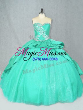 Affordable Sleeveless Court Train Lace Up Embroidery Ball Gown Prom Dress