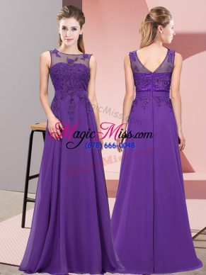Sleeveless Beading and Appliques Zipper Dama Dress for Quinceanera