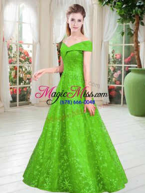 Adorable Off The Shoulder Lace Up Beading Prom Evening Gown Sleeveless