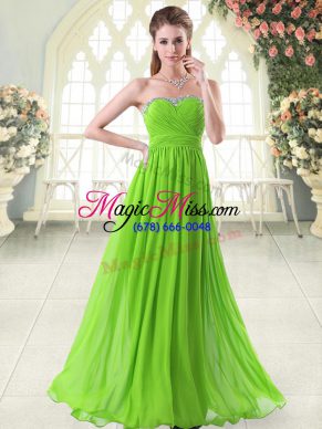 Prom Evening Gown Prom and Party with Beading and Ruching Sweetheart Sleeveless Zipper