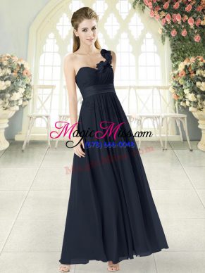 Decent Chiffon Sleeveless Ankle Length Homecoming Dress and Hand Made Flower