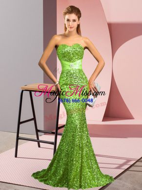 Exceptional Sleeveless Beading Zipper Prom Dresses with Sweep Train