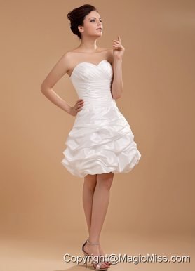 Custom Made For 2013 Wedding Dress With Sweetheart and Pick-ups Knee-length