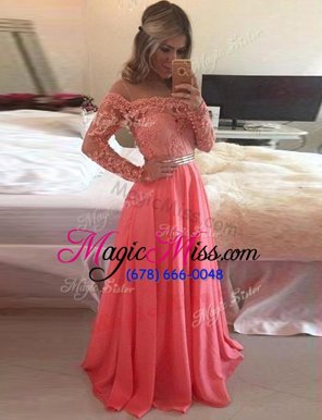 Low Price Scoop Long Sleeves Beading and Appliques Zipper Dress for Prom