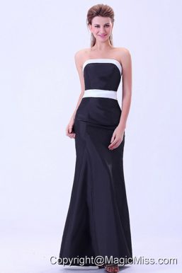 Simple Prom / Evening Dress With White Belt Ankle-length