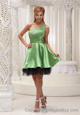 Gray Empire One Shoulder 2013 Prom Dress With Ruch Organza In Mississippi