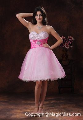 Beadeded Decorate Multi-color Organza Sweetheart A-line Prom Dress In Scottsdale Arizona