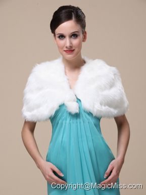 Faux Fur Wedding / Special Occasion Shawl With Front Closure
