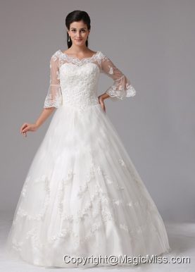 Litchfield Connecticut City A-line V-neck Wedding Dress With Lace In 2013