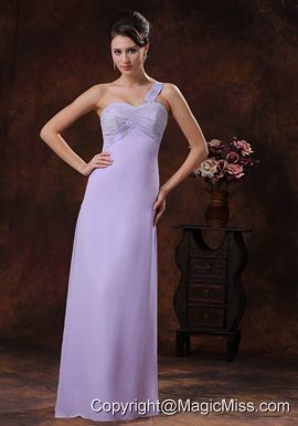 2013 Lilac Peach Springs Arizona Beaded Decorate Shoulder Prom Dress