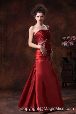 Stylish Beading Taffeta Column Fitted Floor-length Prom Dress