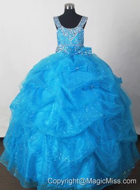 2012 Pretty Little Girl Pageant Dresses With Pick-ups and Beading Custom Made
