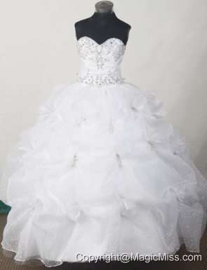 2013 Sweet Little Girl Pageant Dresses With Appliques and Pick-ups